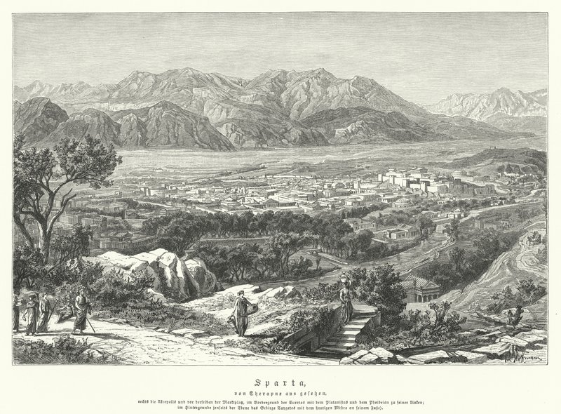 Sparta, Muinainen Kreikka (kaiverrus) tekijältä German School