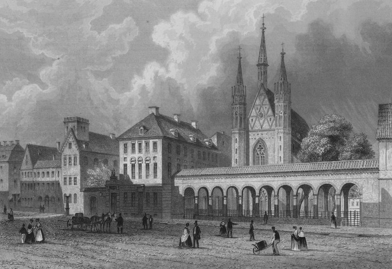 Klosterkirche ja Klosterstrasse, Berliini (teräskaiverrus) tekijältä German School