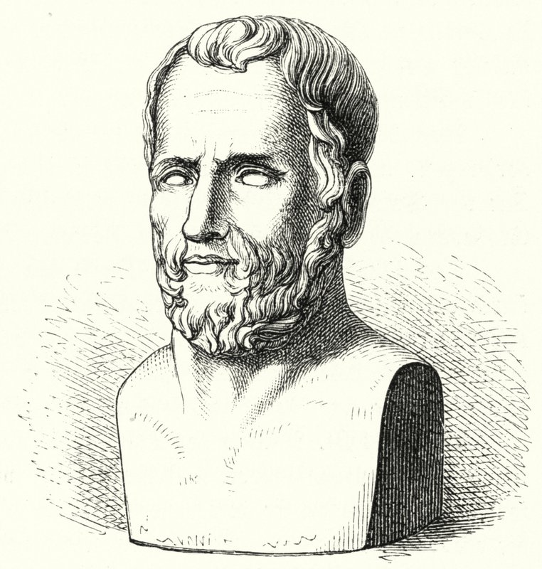 Theophrastus, antiikin kreikkalainen filosofi (kaiverrus) tekijältä German School