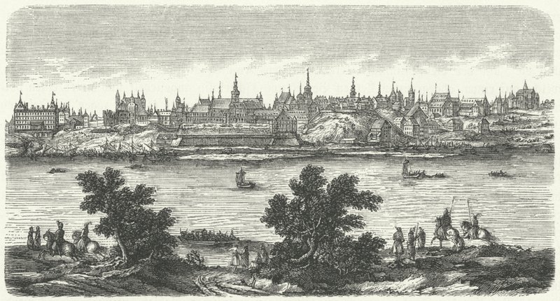 Varsova 1600-luvulla (kaiverrus) tekijältä German School