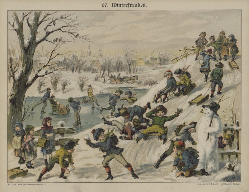 Talvihuvitukset (väri litho) tekijältä German School