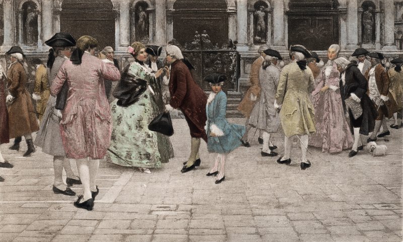 Promenade tekijältä Giacomo Favretto