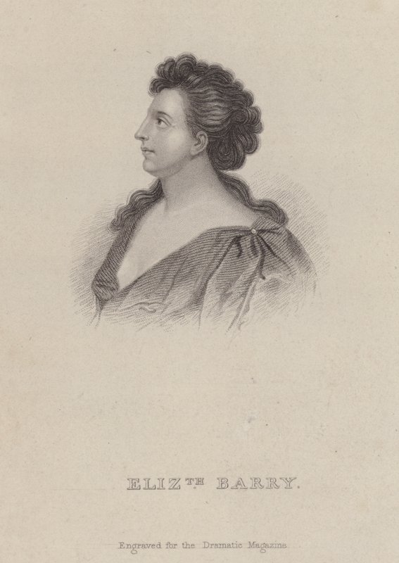 Elizabeth Barry, englantilainen näyttelijä (kaiverrus) tekijältä Godfrey (after) Kneller