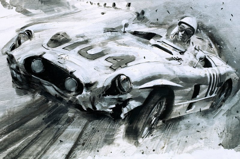 Stirling Moss (guassi paperille) tekijältä Graham Coton