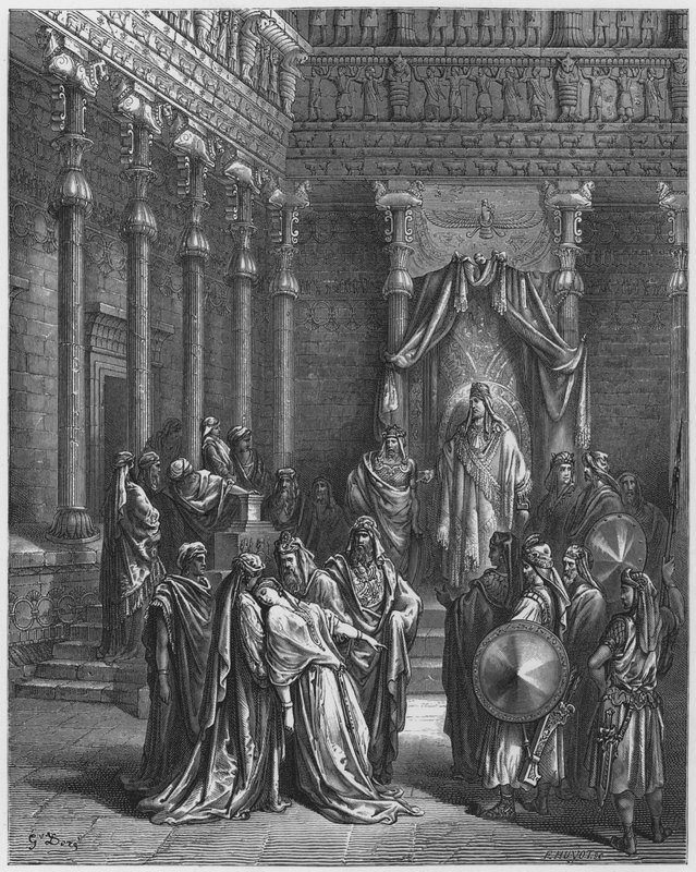 Gustave Dore Raamattu: Esther kuninkaan edessä tekijältä Gustave Dore