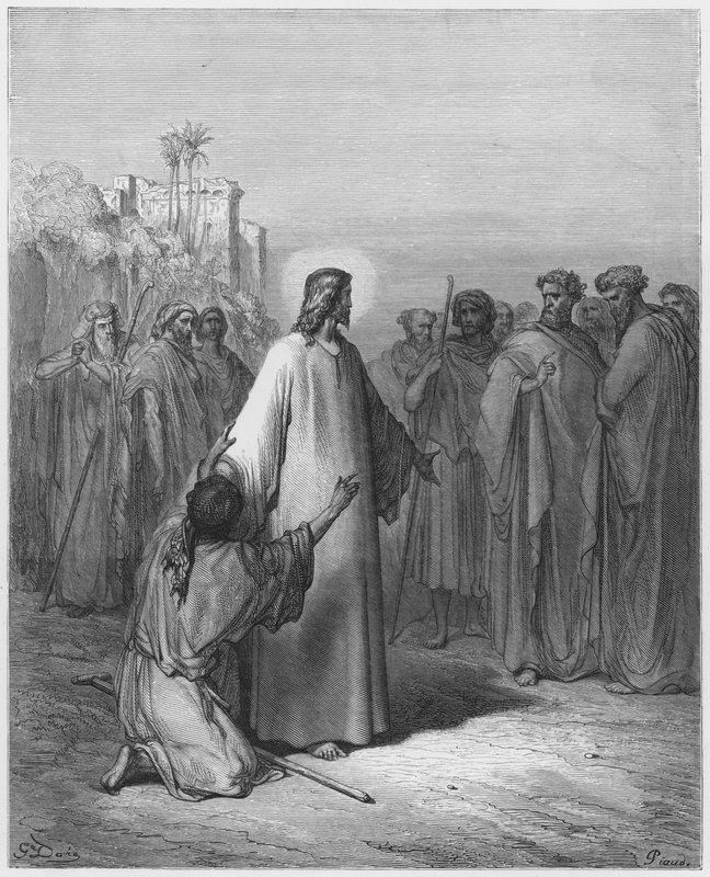 Gustave Dore Raamattu: Jeesus paransi paholaisen riivaaman miehen tekijältä Gustave Dore