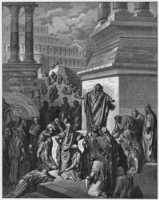 Gustave Dore Raamattu: Joona saarnaa niniviläisille tekijältä Gustave Dore