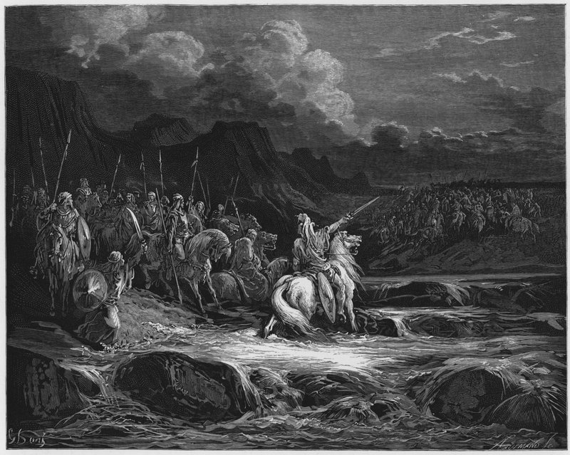 Gustave Dore Raamattu: Juudas Makkabeus jahtaa Timotheusta tekijältä Gustave Dore