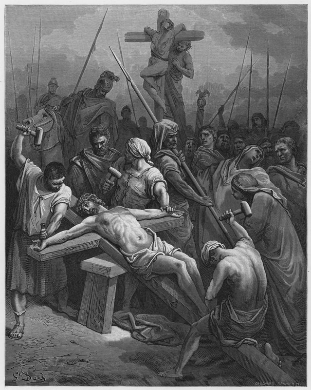 Gustave Doren Raamattu: Doreen: Kristuksen naulaaminen ristiin tekijältä Gustave Dore
