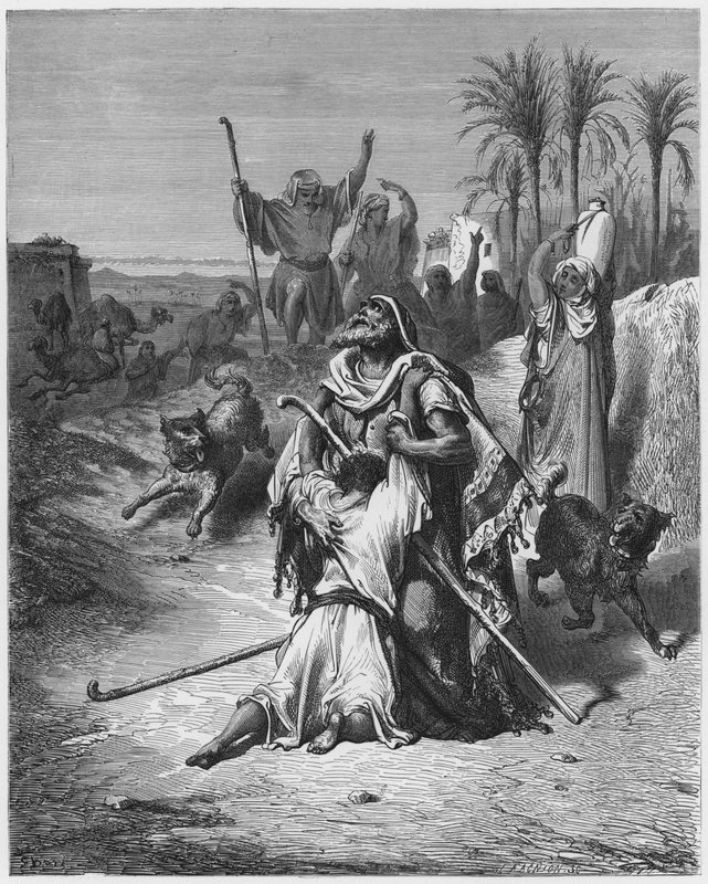 Gustave Dore Raamattu: Tuhlaajapoika isänsä sylissä tekijältä Gustave Dore