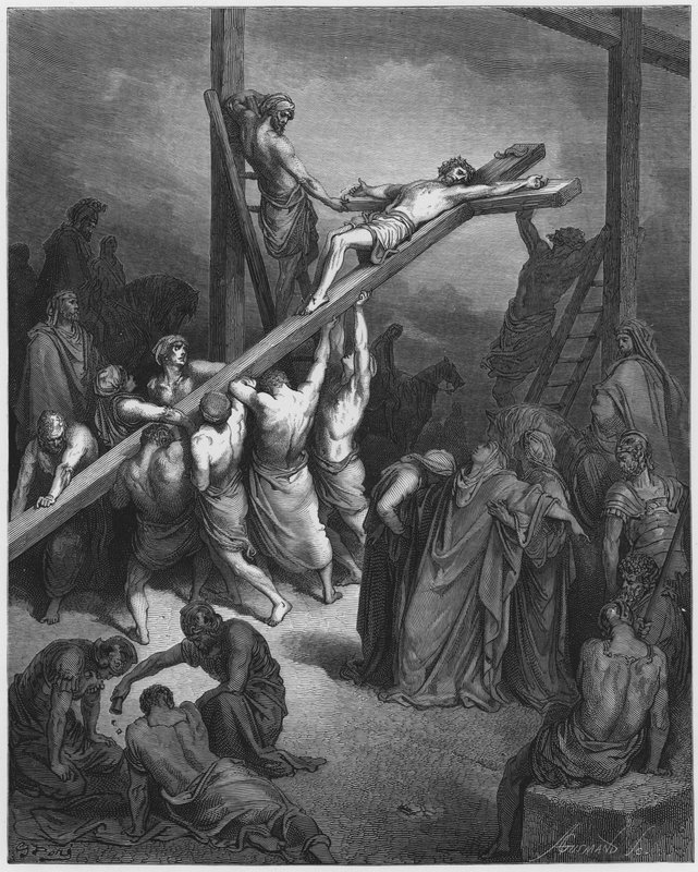 Gustave Dore Raamattu: Ristin pystyttäminen tekijältä Gustave Dore