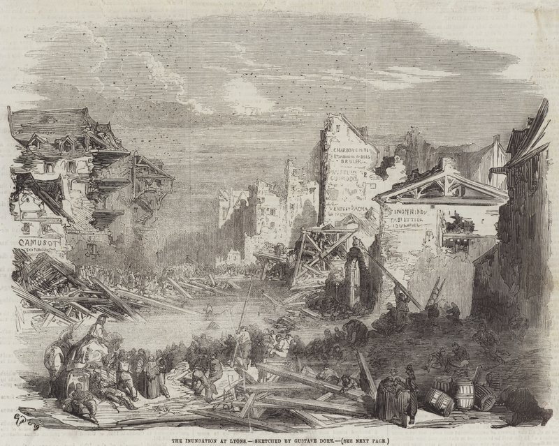 Tulva Lyonissa tekijältä Gustave Dore