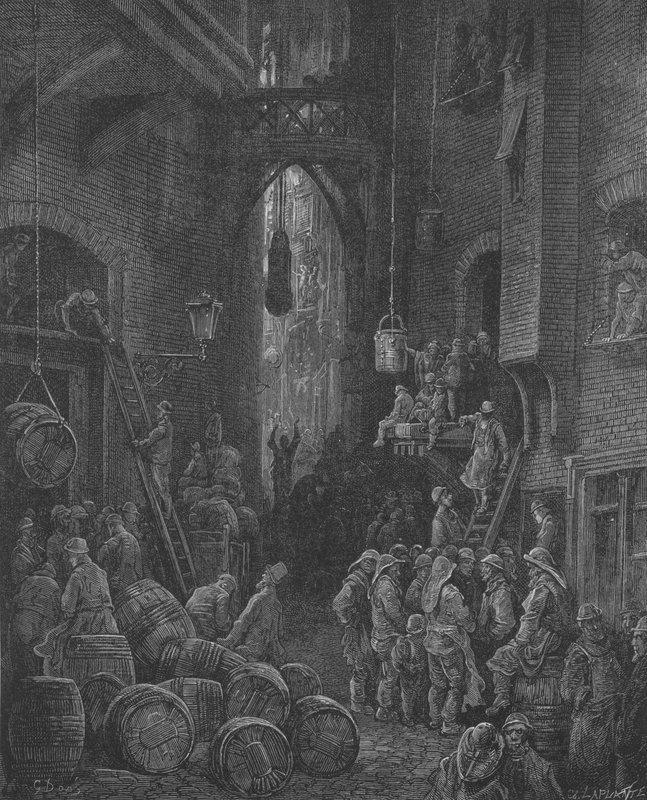 Sainte-Catherinen laiturit tekijältä Gustave after Dore