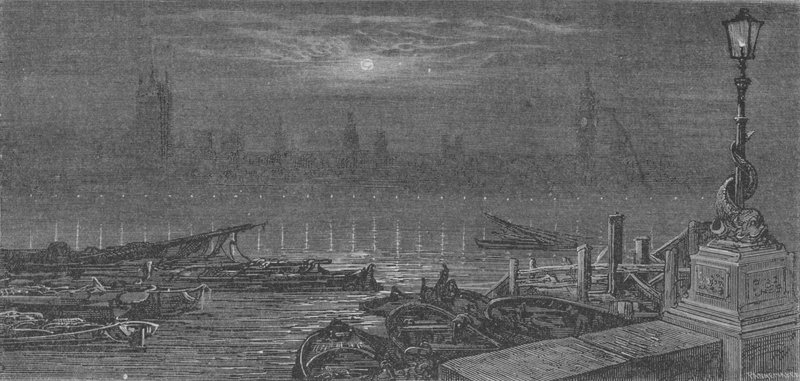 Ilta Thamesilla, Lontoo tekijältä Gustave after Dore
