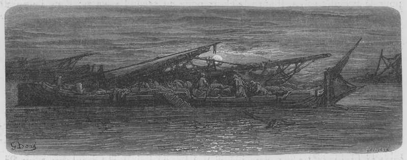 Ilta Thamesilla, Lontoon ulkopuolella tekijältä Gustave after Dore