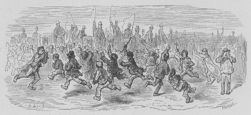 Car Screamers Great Derby Race -kilpailun jälkeen tekijältä Gustave after Dore
