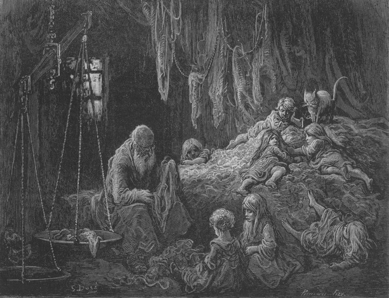 Sisätilojen kohtaus tekijältä Gustave after Dore