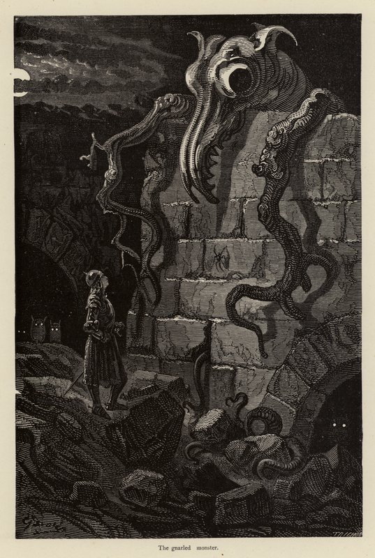 Runkoinen hirviö tekijältä Gustave after Dore