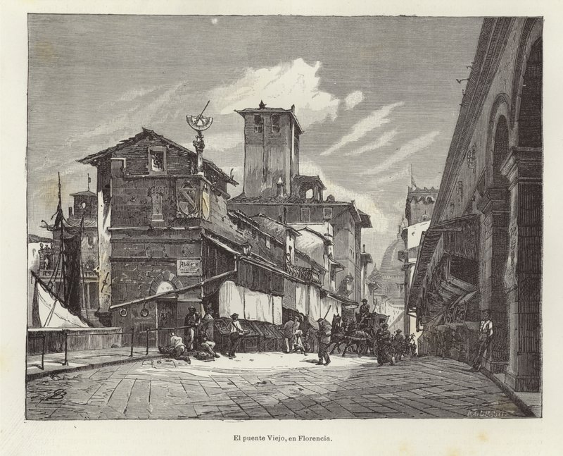 Ponte Vecchio Firenzessä tekijältä Gustave Bauernfeind