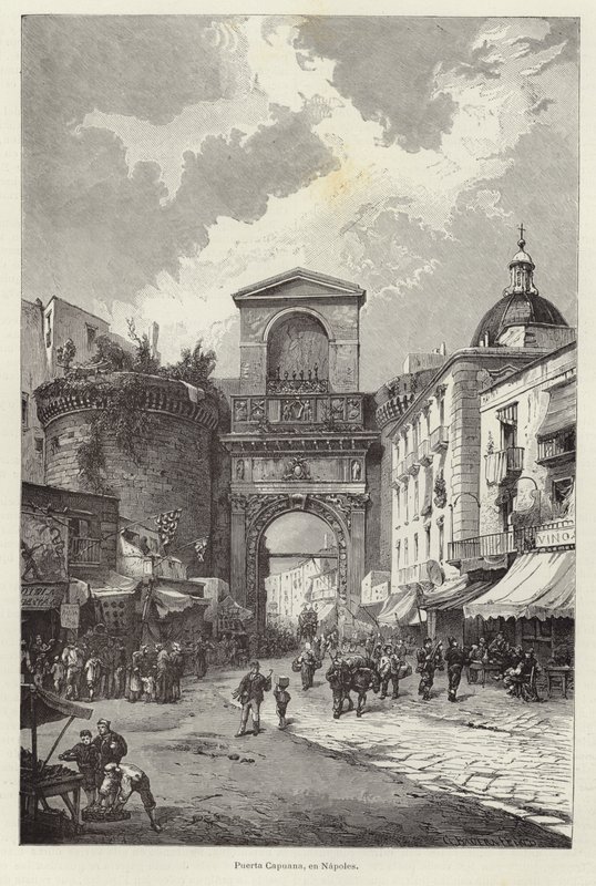 Porta Capuana Napolissa tekijältä Gustave Bauernfeind