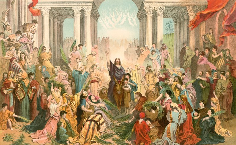 Jeesus saapuu Jerusalemiin tekijältä Gustave Dore