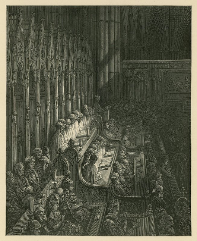 Westminster Abbeyn kuoro tekijältä Gustave Dore