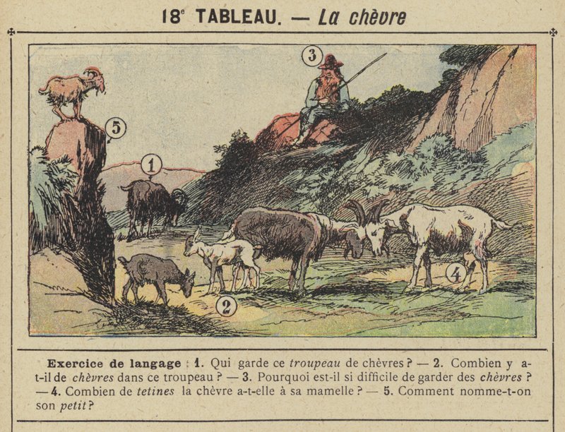 La chevre (väri litho) tekijältä Gustave Fraipont