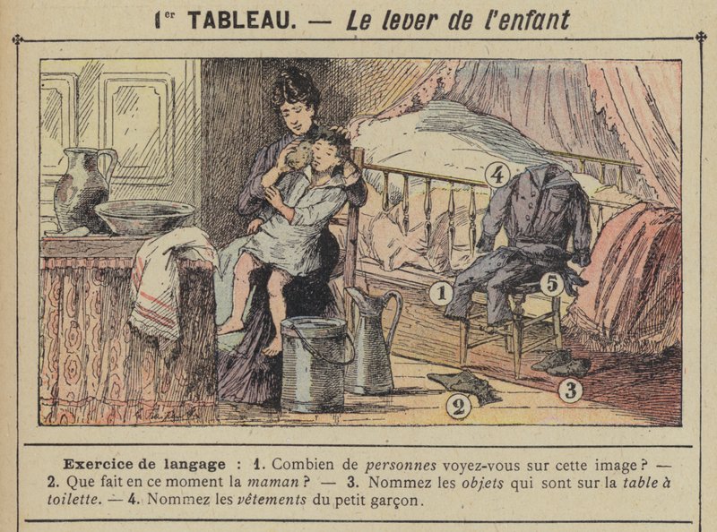 Lapsen nousu (väri litho) tekijältä Gustave Fraipont