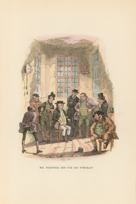 Kuvitus Pickwick Papersille tekijältä Hablot Knight Browne