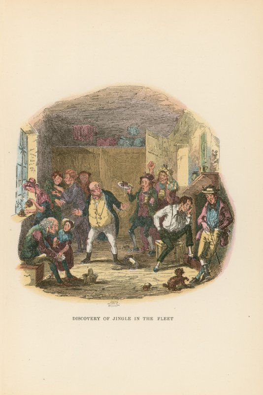 Kuvitus Pickwick Papers -teokseen tekijältä Hablot Knight Browne