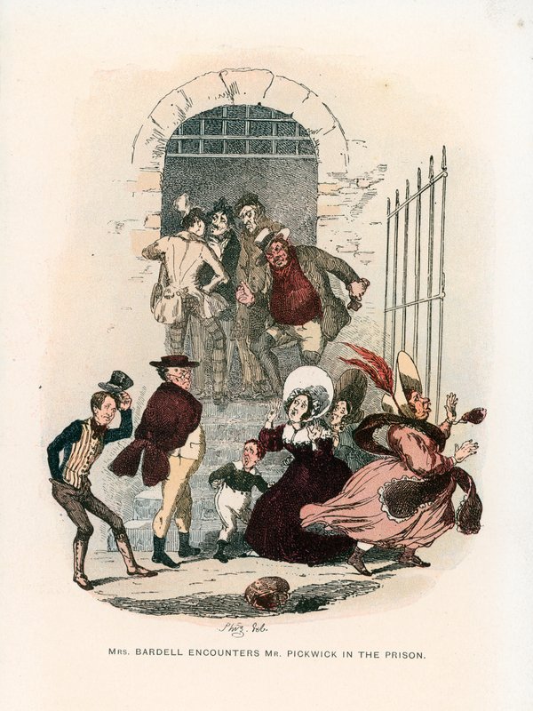 Kuvitus Pickwick Papersille tekijältä Hablot Knight Browne