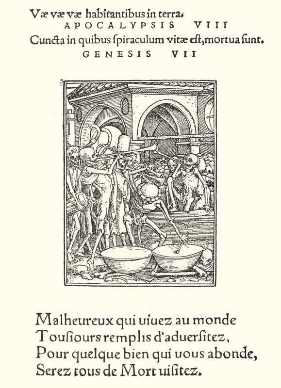Charnel House (kaiverrus) tekijältä Hans (after) Holbein the Younger