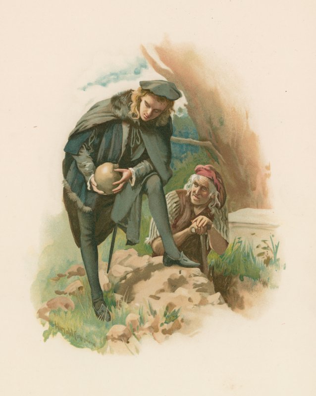 Hamlet - Hautausmaakohtaus tekijältä Harold Copping