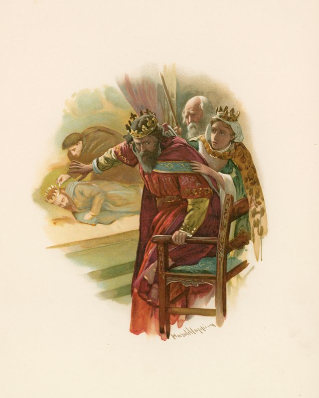 Hamlet - näytelmäkohtaus tekijältä Harold Copping