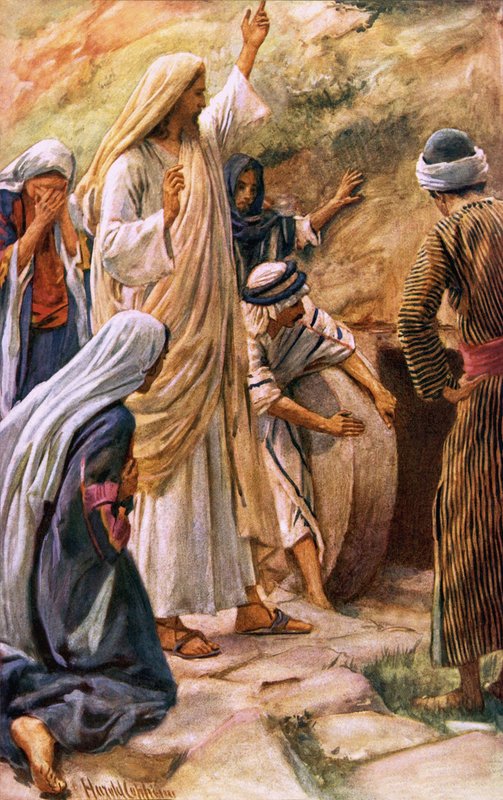 "Lazarus, tule esiin" tekijältä Harold Copping