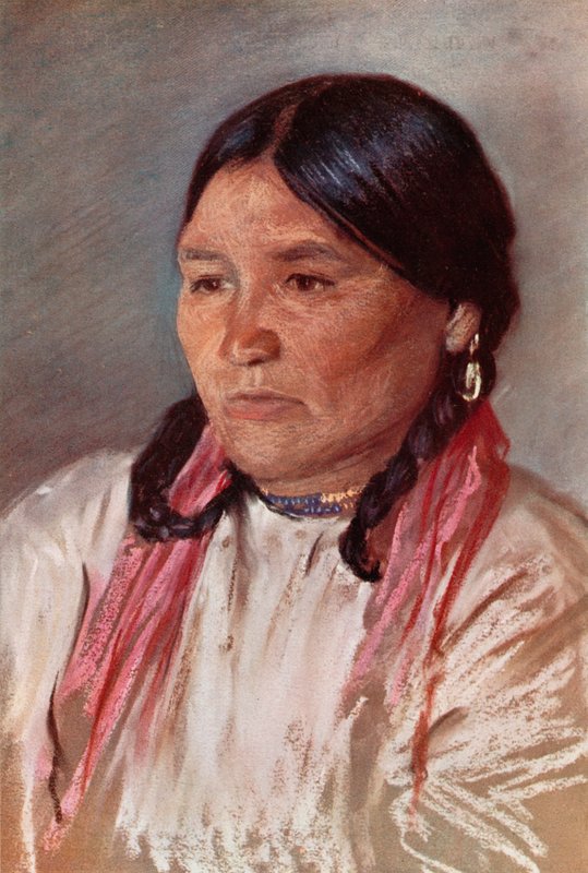 Naomi, mustajalka-intiaanien Paulin vaimo tekijältä Harold Copping