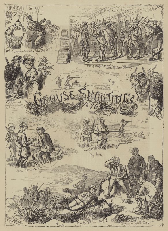 Grouse Shooting, 1876 tekijältä Harry Furniss