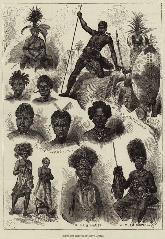 Etelä-Afrikan zulut ja kaffirit tekijältä Harry Furniss
