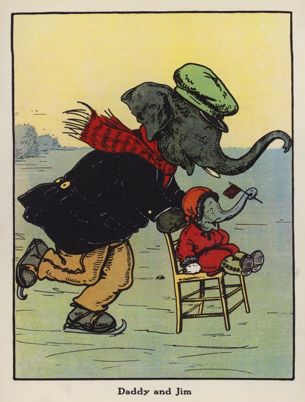 Isä ja Jim (väri litho) tekijältä Harry B Neilson