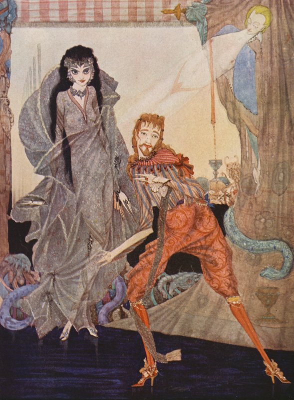 Edgar Allan Poe: Ligeia (värilitra) tekijältä Harry Clarke