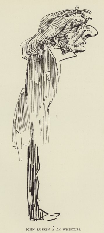 John Ruskin ja Whistler tekijältä Harry Furniss