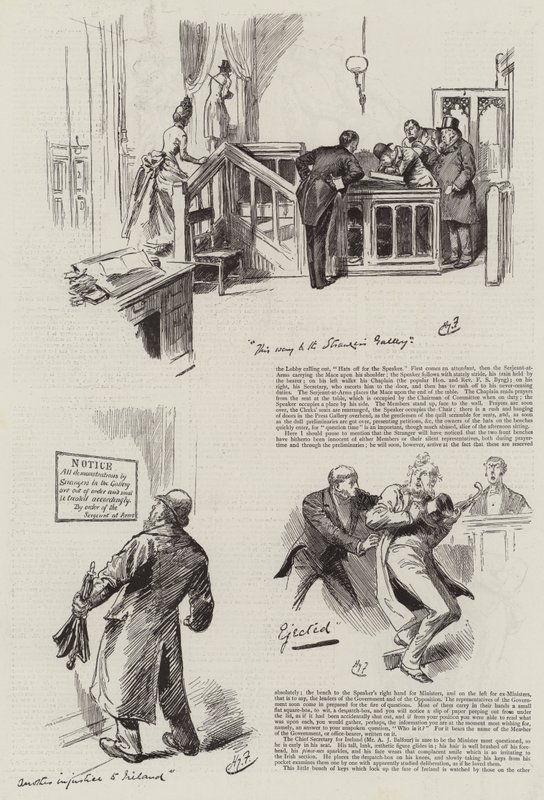 Elämä parlamentissa, muukalaiset talossa tekijältä Harry Furniss