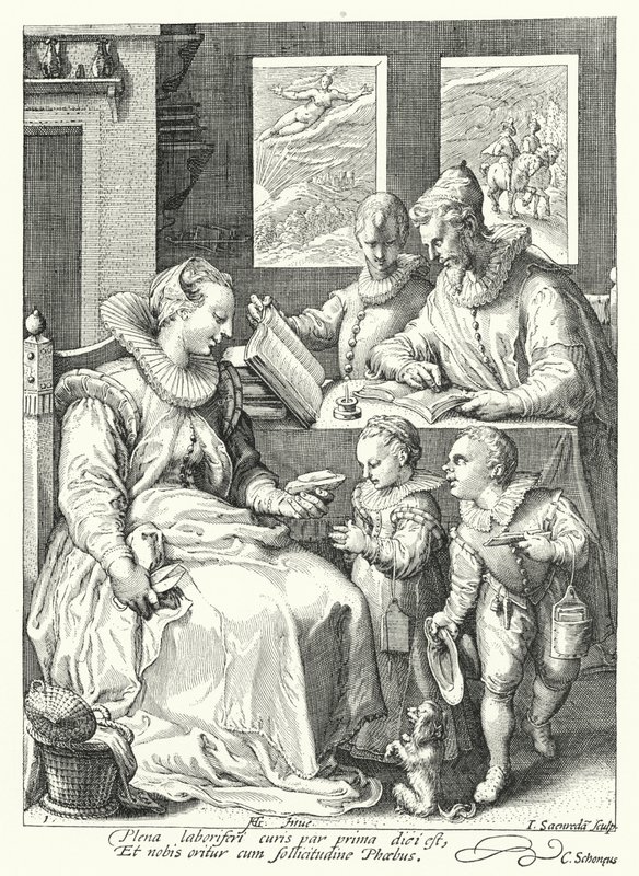 Aamu (kaiverrus) tekijältä Hendrik (after) Goltzius