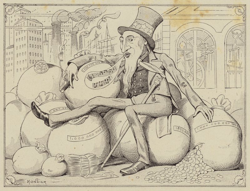 Uncle Sam (litho) tekijältä Henri Bonaventure (after) Monnier