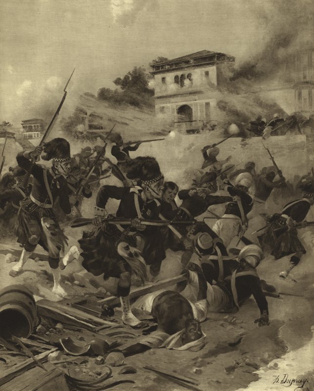 Relief of Lucknow, 1858 (syväpaino) tekijältä Henri Louis Dupray