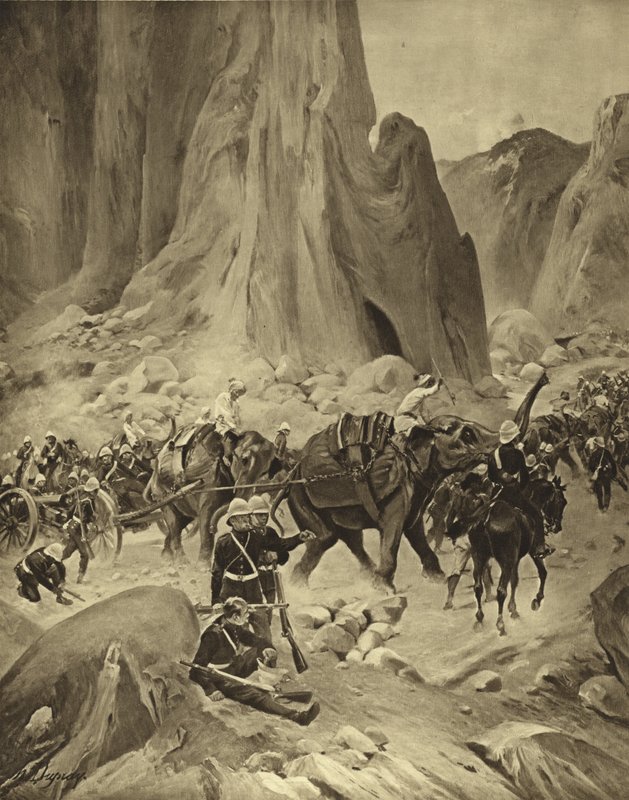 Abessinian sota, 1868 (syväpaino) tekijältä Henri Louis Dupray