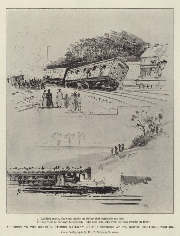 Onnettomuus Great Northern Railway Scotch Expressissä St Neotsissa, Huntingdonshiressa tekijältä Henry Charles Seppings Wright
