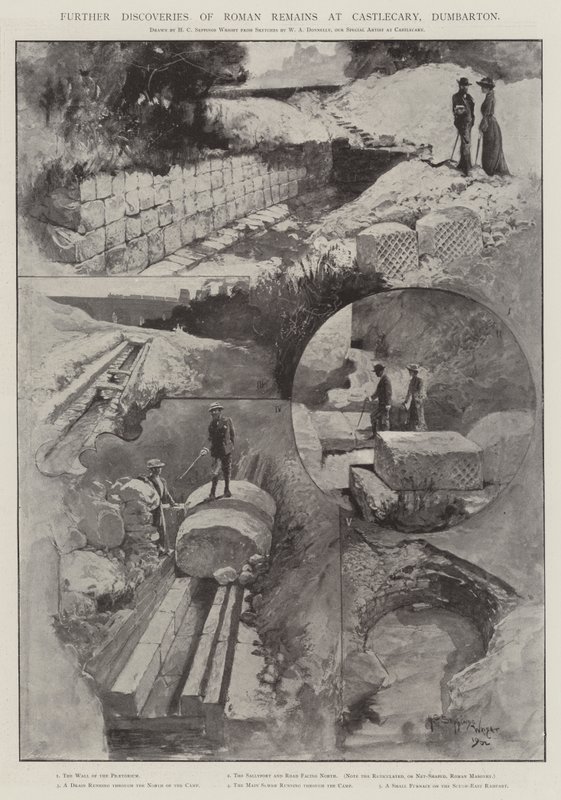 Muita roomalaisten jäänteiden löytöjä Castlecaryssa, Dumbartonissa tekijältä Henry Charles Seppings Wright