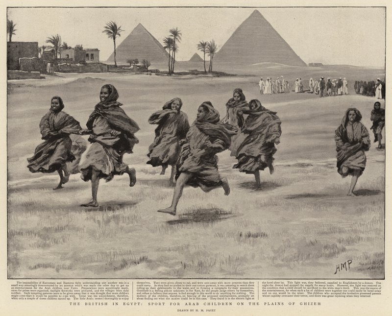 Britit Egyptissä, Urheilu arabilapsille Ghizenin tasangoilla tekijältä Henry Marriott Paget
