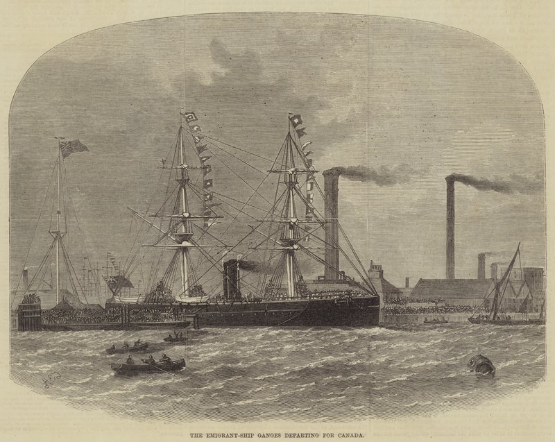 Emigrant-Ship Ganges lähtee Kanadaan tekijältä Henry Spernon Tozer
